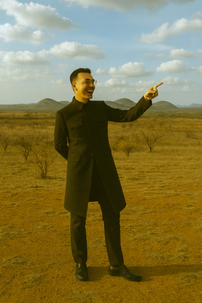 Arquivo:Mateiro Dae-il em sua micronação.png